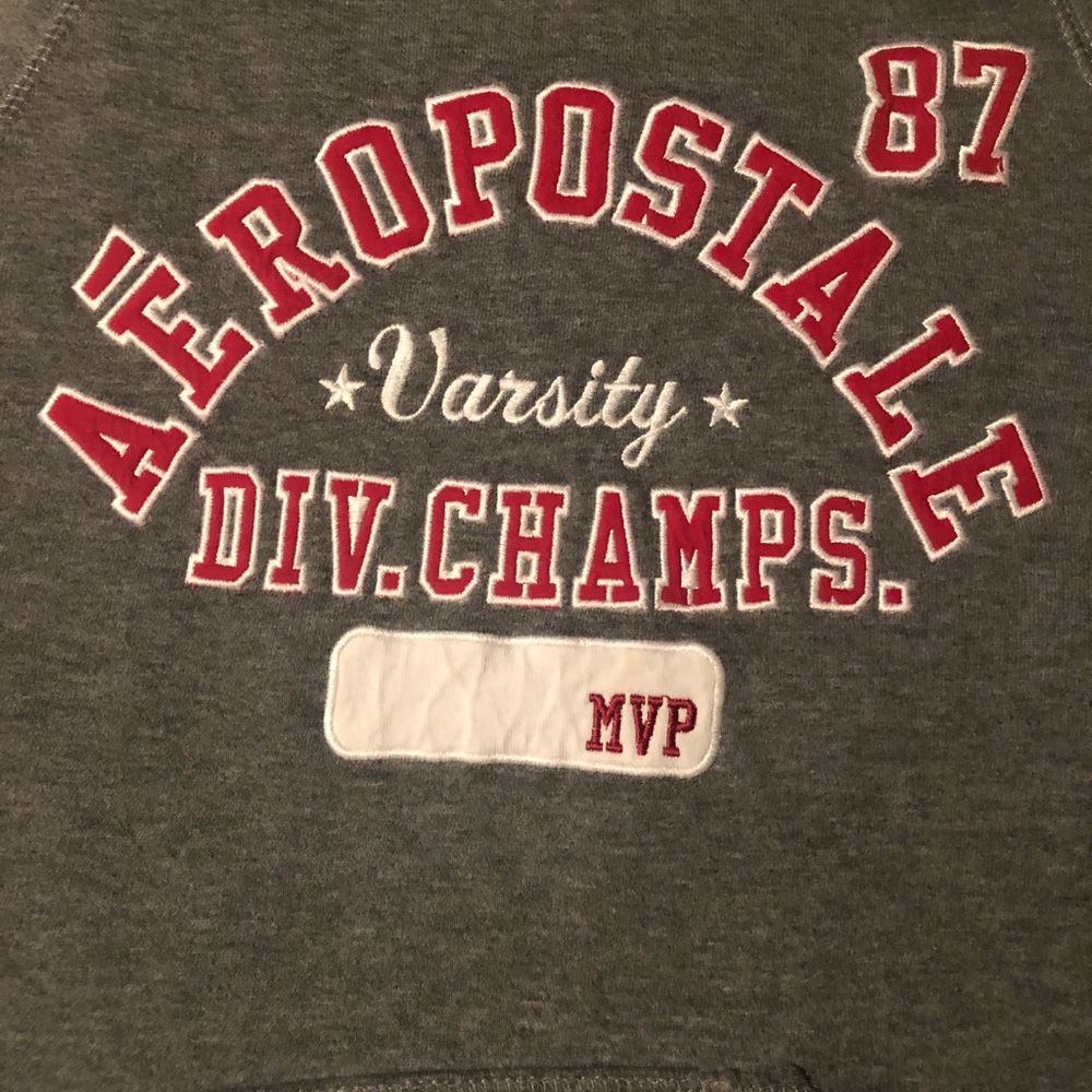 Aeropostale Women’s Juniors Gray Hoodie Medium